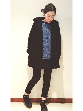 「HusHusH（ハッシュアッシュ）のアイテム（ダウンジャケット/コート）」を使った、ｈａｒｕさん（レディース・166cm）の秋コーディネート