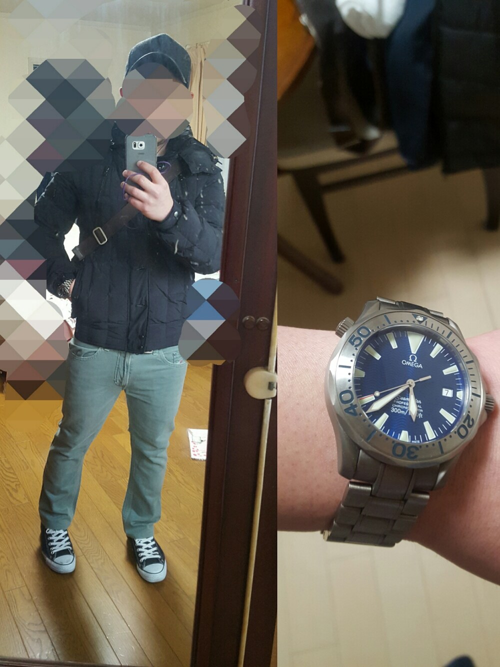 「OMEGA Ωのアイテム（その他、シルバー系）」を使った、Kmsmmさん（メンズ・163cm）の冬コーディネートの1枚目の写真