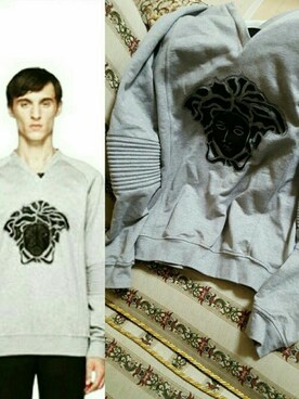 「VERSACE（ヴェルサーチ）のアイテム（スウェット）」を使った、Kmsmmさん（メンズ・163cm）の秋コーディネート