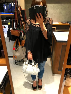 「COCO DEAL（ココディール）のアイテム（チュニック）」を使った、miyukiさん（レディース・157cm）の春コーディネート
