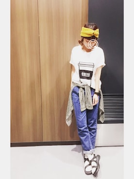 「インパクトTシャツ」｜ｃｈｉｉさん（レディース・152cm）の夏コーディネート