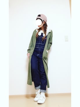 「VIS（ビス）のアイテム（サロペット/オーバーオール）」を使った、ｃｈｉｉさん（レディース・152cm）の秋コーディネート