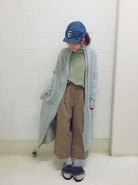 「DECHO ×ANACHRONORMのアイテム」を使った、ｃｈｉｉさん（レディース・152cm）の春コーディネート