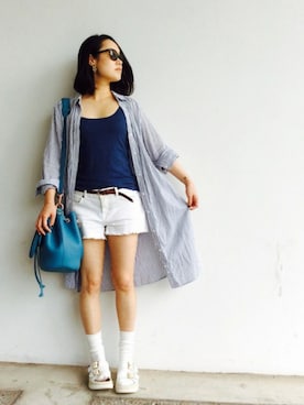 「VERYNERD（ベリーナード）のアイテム」を使った、chieさん（レディース・147cm）の夏コーディネート