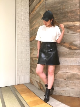 「H&M（エイチ・アンド・エム）のアイテム（キャップ）」を使った、sakuraさん（レディース・163cm）の夏コーディネート