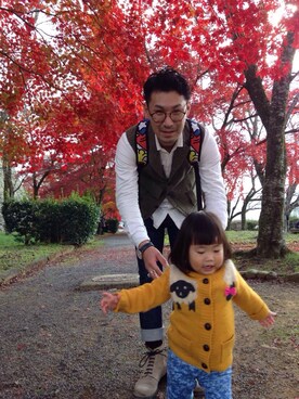 「umit benan（ウミットベナン）のアイテム（トップス）」を使った、atushiさん（メンズ・173cm）の秋コーディネート