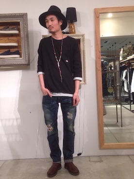 「Anoutcommune（アナウトコミューン）のアイテム」を使った、rehacerさん（メンズ・174cm）の春コーディネート