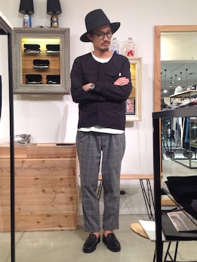 「rehacer（レアセル）のアイテム（ブルゾン）」を使った、rehacerさん（メンズ・174cm）の秋コーディネート