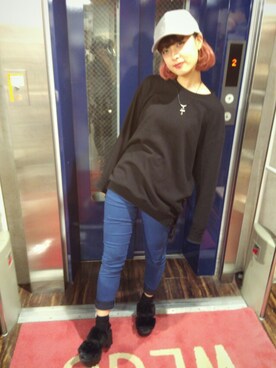 「CECIL McBEE（セシルマクビー）のアイテム（サンダル）」を使った、かほてぃさん（レディース・162cm）の秋コーディネート