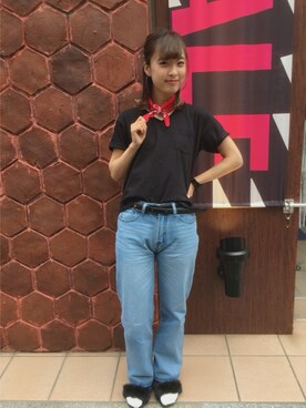「STYLENANDA（スタイルナンダ）のアイテム（サンダル）」を使った、かほてぃさん（レディース・162cm）の春コーディネート