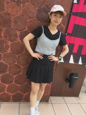 「WEGO（ウィゴー）のアイテム（キャップ）」を使った、かほてぃさん（レディース・162cm）の春コーディネート