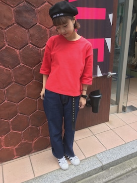 「Faith（-）のアイテム」を使った、かほてぃさん（レディース・162cm）の夏コーディネート