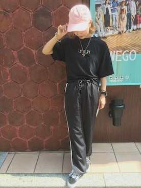 「WEGO（ウィゴー）のアイテム（キャップ）」を使った、かほてぃさん（レディース・162cm）の夏コーディネート