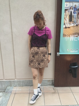 「アイテム（チョーカー）」を使った、かほてぃさん（レディース・162cm・20代）の夏コーディネート