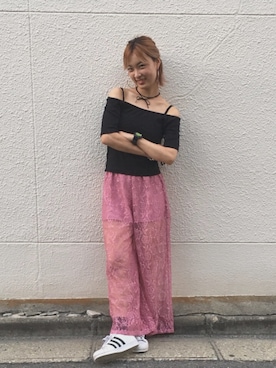 「アイテム（チョーカー）」を使った、かほてぃさん（レディース・162cm・20代）の夏コーディネート
