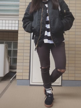 「アイテム（ジャケット/アウター）」を使った、07さん（レディース・144cm）の春コーディネート