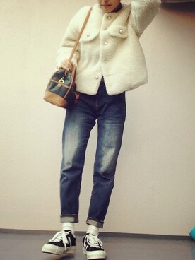 「Jayro（ジャイロ）のアイテム（バッグ）」を使った、3Uさん（レディース・161cm）の冬コーディネート