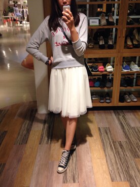 「アイテム（その他トップス、シルバー系）」を使った、皮皮wuさん（レディース・174cm）の春コーディネート