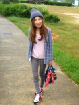 「JET（ジェット）のアイテム（トップス）」を使った、KIKKAさん（レディース・153cm）の秋コーディネート