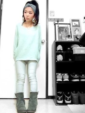 「シャーベットカラー」｜babymacoさん（レディース・148cm）の冬コーディネート