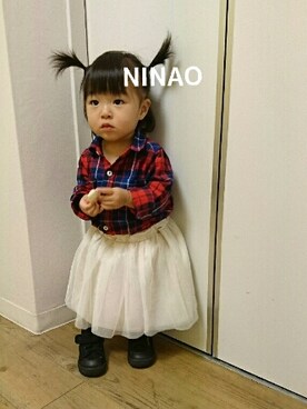 「Ruffle Butts （ラッフルバッツ）のアイテム」を使った、☆さん（キッズ・70cm）の秋コーディネート