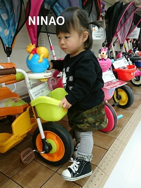 「Ruffle Butts （ラッフルバッツ）のアイテム」を使った、☆さん（キッズ・70cm）の秋コーディネート