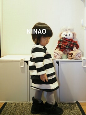 「Ruffle Butts （ラッフルバッツ）のアイテム」を使った、☆さん（キッズ・70cm）の冬コーディネート