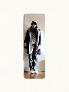 「ツイードパンツ」｜「アイテム（スニーカー）」を使った、ｙｕｋｋｉｎ＊さん（レディース・166cm）の冬コーディネート