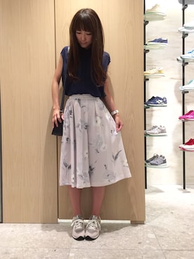 「ウエストイン」｜「アイテム（財布/小物）」を使った、keiko katoさん（レディース・167cm）の夏コーディネート