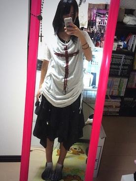 「ALGONQUINS（アルゴンキン）のアイテム（スカート）」を使った、N????さん（レディース・158cm）の夏コーディネート