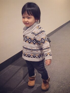 「お正月」｜Saurusさん（キッズ・80cm）の冬コーディネート