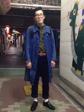 BLUE BLUE JAPAN（ブルーブルージャパン）のステンカラーコートを使っ