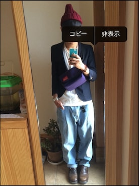 「アイテム（メッセンジャーバッグ）」を使った、なおぴっちさん（メンズ・164cm・20代）の春コーディネート