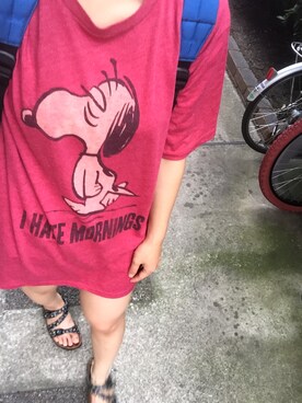 「88TEES（エイティーエイティーズ）のアイテム（Tシャツ/カットソー）」を使った、KOMAIさん（レディース・155cm）の夏コーディネート
