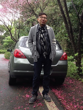 「LAD MUSICIAN（ラッドミュージシャン）のアイテム（その他シューズ）」を使った、sheng hangさん（メンズ・170cm）の夏コーディネート