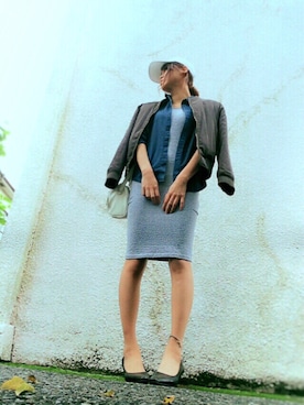 「WEGO（ウィゴー）のアイテム（ブルゾン、グリーン系）」を使った、Bebe 。さん（レディース）の秋コーディネート