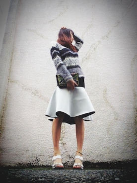 「ZARA（ザラ）のアイテム（ニット/セーター、その他）」を使った、Bebe 。さん（レディース）の秋コーディネート