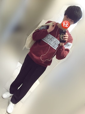 「JUNKO SHIMADA（ジュンコシマダ）のアイテム（スウェット）」を使った、nicoleさん（メンズ・177cm）の秋コーディネート