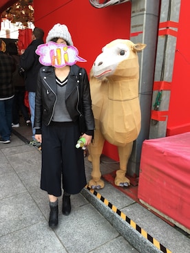 「d'un a dix（アナディス）のアイテム（ジャケット/アウター）」を使った、yuuさん（レディース・163cm）の冬コーディネート