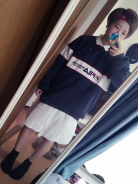 「FILA」｜「アイテム（シャツワンピース）」を使った、かなこピさん（レディース・145cm）の秋コーディネート