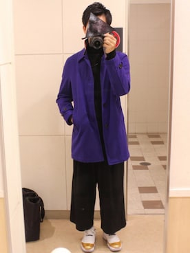 「アイテム（ステンカラーコート）」を使った、たかさん（メンズ・177cm・10代）の秋コーディネート