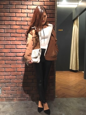 「SpRay（スプレイ）のアイテム（ジャケット/アウター）」を使った、SpRay 大和郡山さん（レディース・159cm）の秋コーディネート