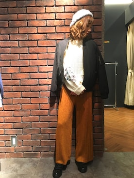 「SpRay（スプレイ）のアイテム（MA-1）」を使った、SpRay 大和郡山さん（レディース・152cm）の秋コーディネート