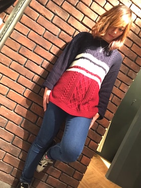 「SpRay（スプレイ）のアイテム（パンツ）」を使った、SpRay 大和郡山さん（レディース・161cm）の秋コーディネート