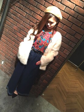 「SpRay（スプレイ）のアイテム（ノーカラージャケット）」を使った、SpRay 大和郡山さん（レディース・159cm）の秋コーディネート