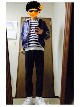 「Gauntlets（ガントレッツ）のアイテム（その他アウター）」を使った、1oct1さん（メンズ・174cm）の春コーディネート