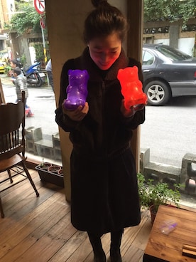 「CACHAREL（キャシャレル）のアイテム」を使った、Kellie Chiuさん（レディース・158cm）の冬コーディネート