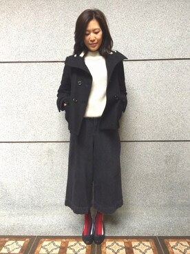 「IMPERIAL（インペリアル）のアイテム」を使った、Kellie Chiuさん（レディース・158cm）の冬コーディネート