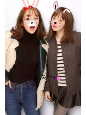「プリクラ」｜「アイテム（スタジャン）」を使った、sicaさん（レディース・160cm）の冬コーディネート