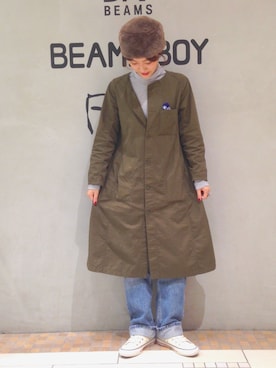 「BEAMS BOY（ビームスボーイ）のアイテム（財布/小物）」を使った、hazuki yoshizawaさん（レディース・166cm）の秋コーディネート